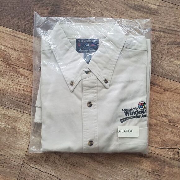 Vintage Windows Button Down Y2K Microsoft Windows CE Uniform - Picture 3 of 9